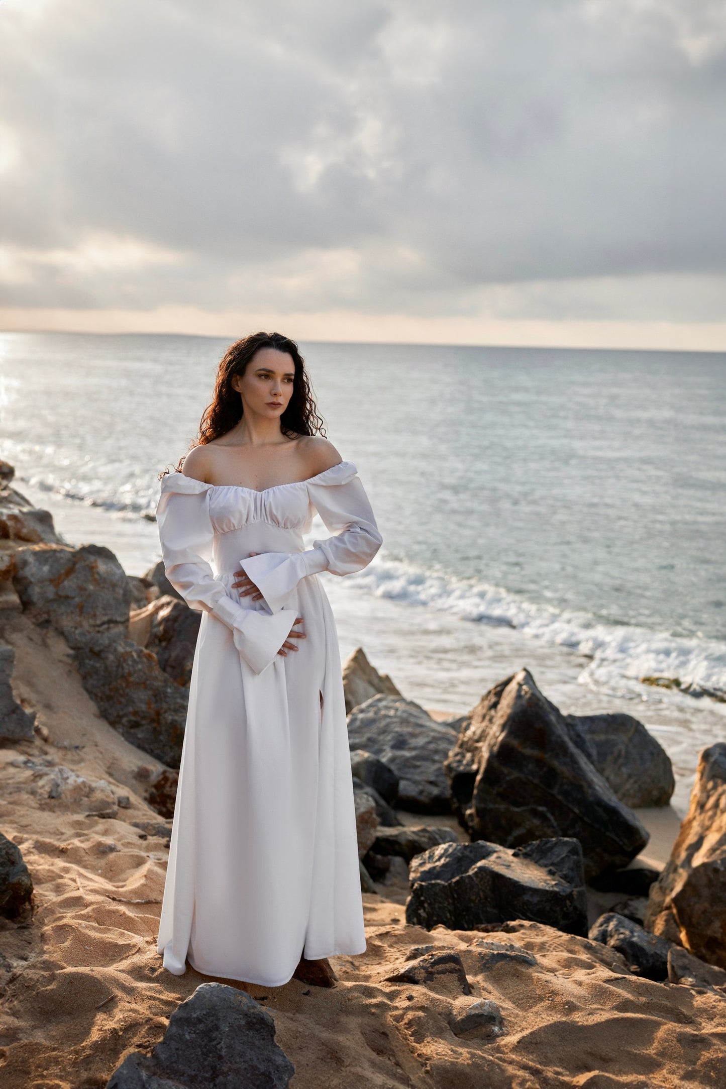 Vestido largo de algodón “Esencia”