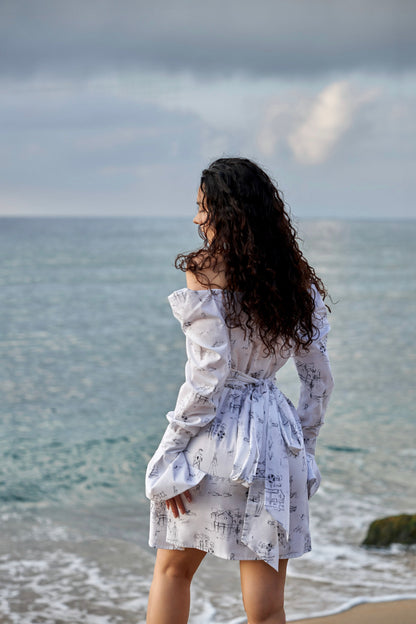Vestido corto de algodón “Esencia”
