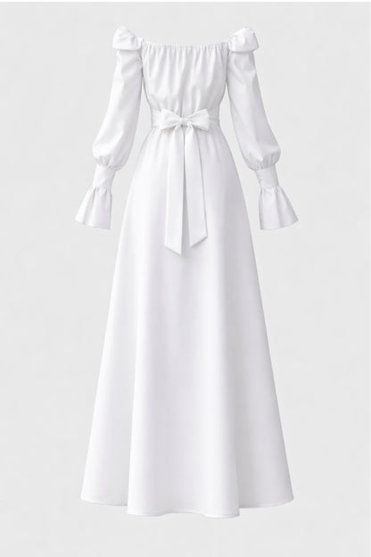 Vestido largo de algodón “Esencia”