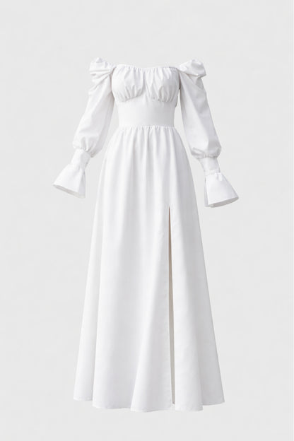 Vestido largo de algodón “Esencia”