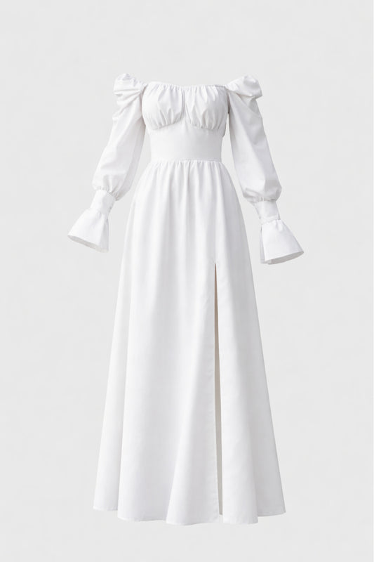 Vestido largo de algodón “Esencia”