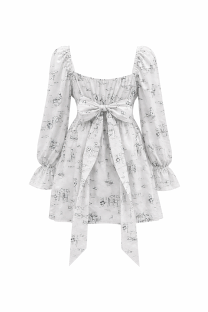 Vestido corto de algodón “Esencia”