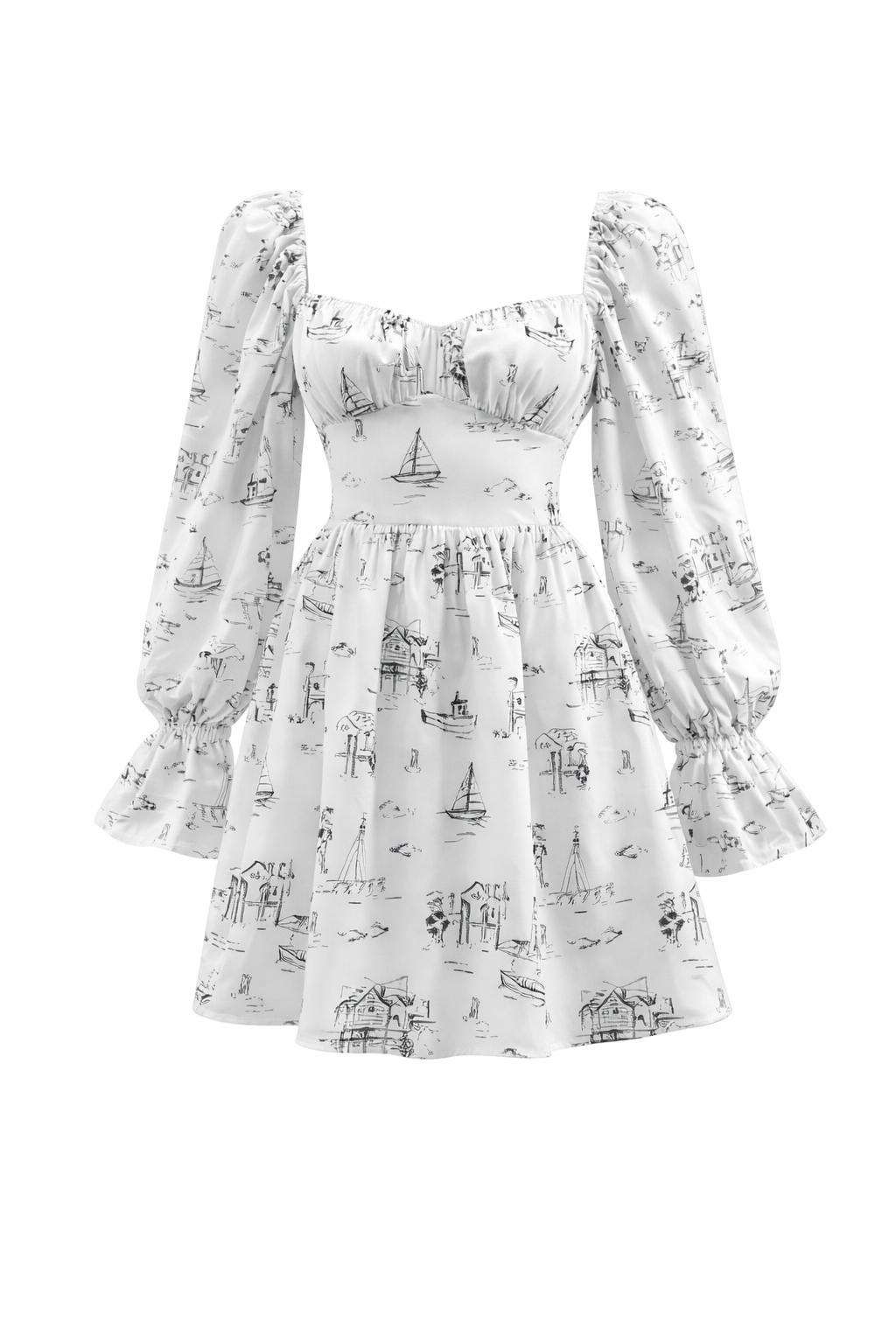 Vestido corto de algodón “Esencia”