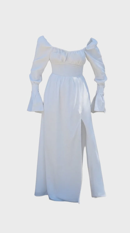 Vestido largo de algodón “Esencia”